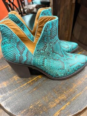 Lucchese Alma Exotic Western Ankle Boots
